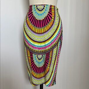 Mara Hoffman White Yellow Midi Pencil Skirt Resort